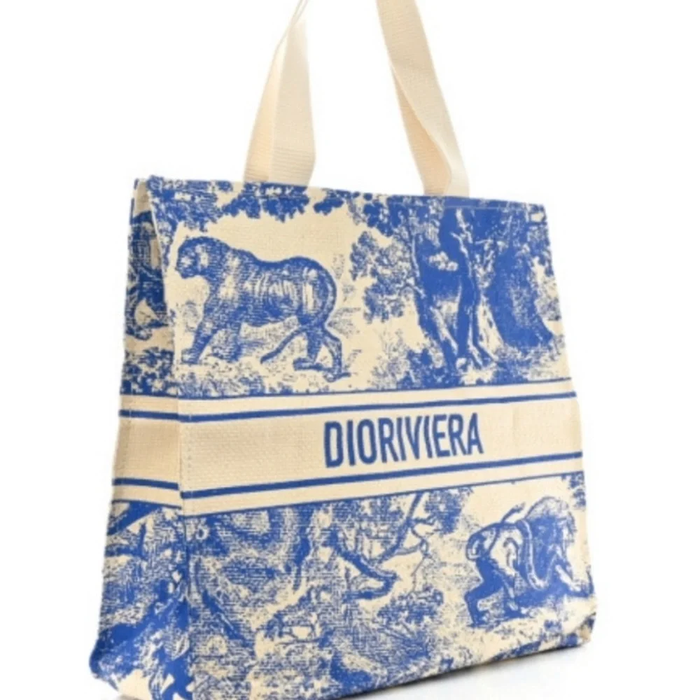 New in bag Christian Dior VIP Dioriviera Raffia Tote in Tan & …